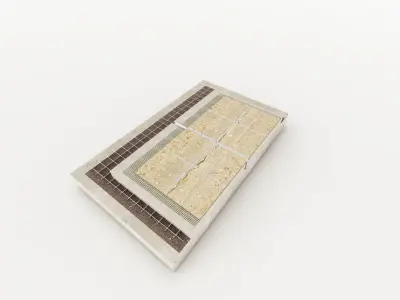 Wall Cross Section Insulation-Park wall detail-11 3D model