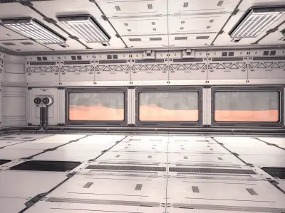 Sci Fi Lab Interior 02 3D model