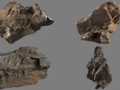  Essential 3D Scanned Rocks Collection 