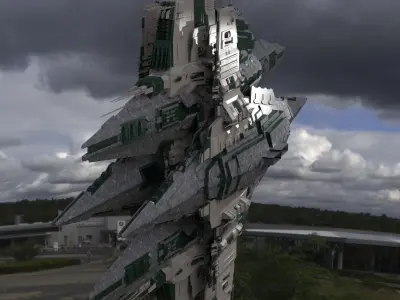 District 10 Mothership Tower 19  3D model