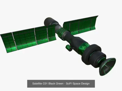 10 Satellite C Collection - SciFi Space Design 3D Model Pack