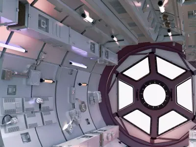 Sci-Fi Space Station Observation Deck M1 3D model