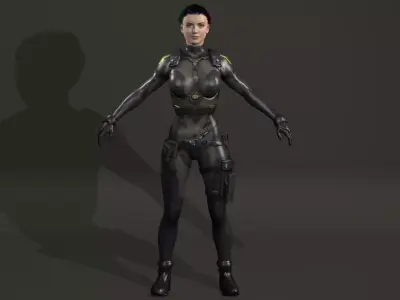  Ana de Armas Low-poly 3D model