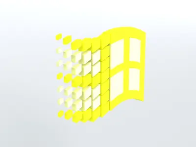 Windows 95 Logo v1 006 Free low-poly 3D model