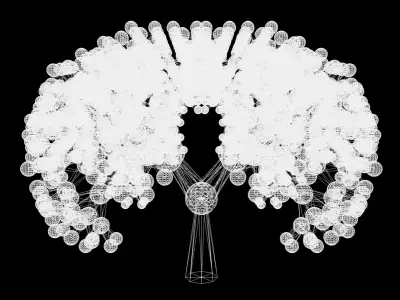 Pythagorean Tree of Life - Fractal Complexity 500K 3D model