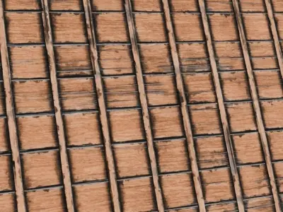  Weathered Medieval Barrel Wood with Iron Bands  Texture