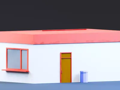 Amusement Park - Building 1 Low-poly 3D model