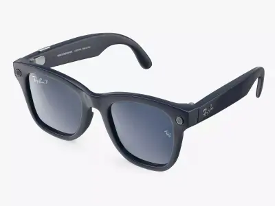 Ray Ban Stories Wayfarer Smart Glasses Dark Blue Classic 3D model