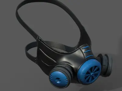Gas mask helmet 3d model military combat fantasy  3D model