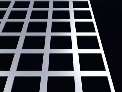 Perforated panel with 64 percent opening 25O121 3D model