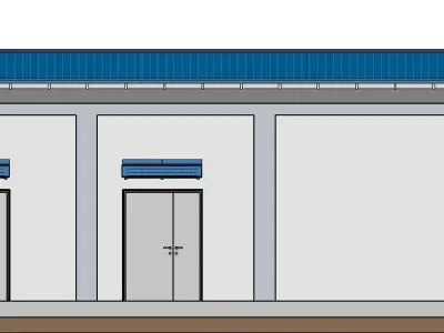 Technical building  3D model