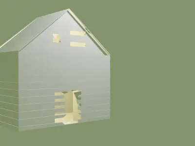 FREE Little House Wooden Free low-poly 3D model