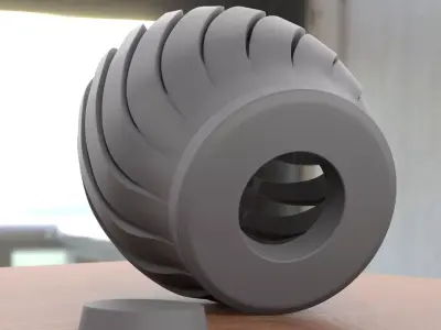 Modern Spiral Lamp 3D print model
