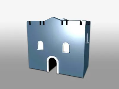Castle Gate Low Poly 3D Free 3D model