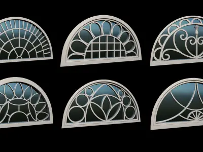 30 Door Arch Head Base Mesh Vol 1 Low-poly 3D model