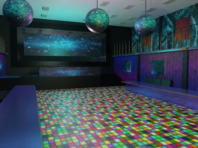 Nightclub Interior Low-poly 3D model