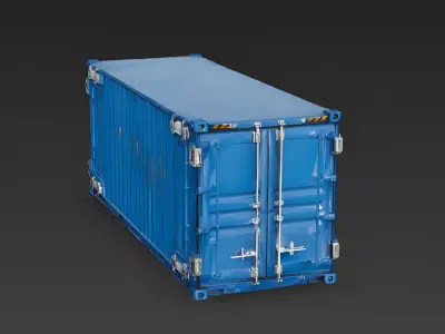 Massive Sci-Fi Modular Shipping Container 3D Model Low-poly 3D model