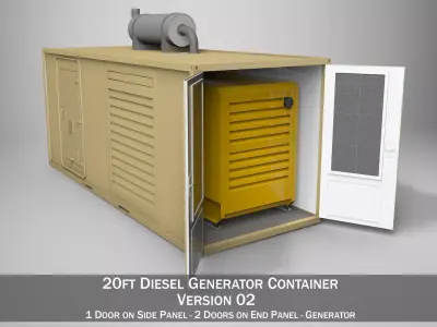 20ft Generator Container Version 2 3D model