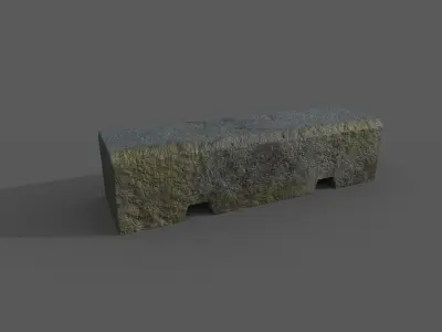 Concrete Barrier Type 3 Low-poly 3D model