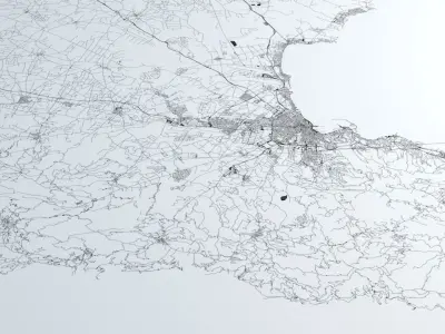 Palma De Mallorca Road Network and Streets 3D model