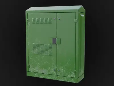  Fibre Cabinet Low-poly 3D model