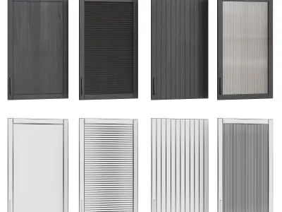 Cabinet door set 02 3D model