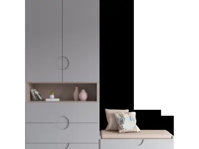 Composition in the hallway 115 Seat Bench Window Seat Pillow 3D model