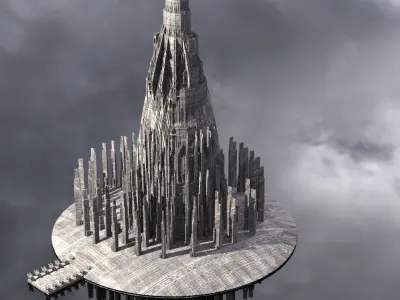 Sci Fi ancient tower models 3D model