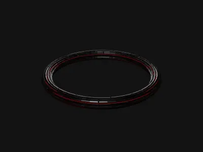 Red Bracelet Low-poly 3D model