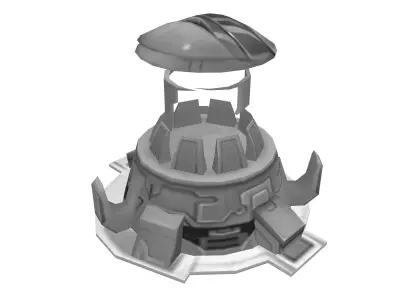 Rotating turret - flame type 03 3D model