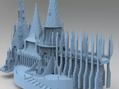  Celtic Watchtower castle Bridge 3D model