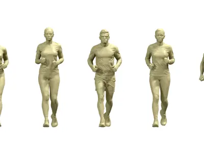 Running and Jogging -  26 Architectural Figures 3D print model