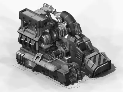 Machinery - Spacecraft - Functional Objects 011 3D model