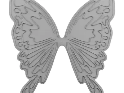 Butterfly Wings Neon Sign 3D model purchase