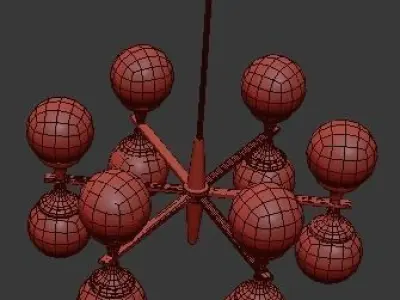 Ball Valley Arredoluce Chandelier 3D model