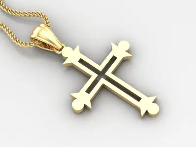 Cross Light Gold 4CP033 3DM STL 3D print model