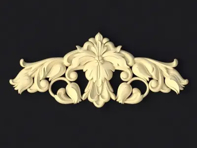 dekor gold ornament 3D model 2