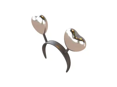 Heart Headband v1 011 Low-poly 3D model