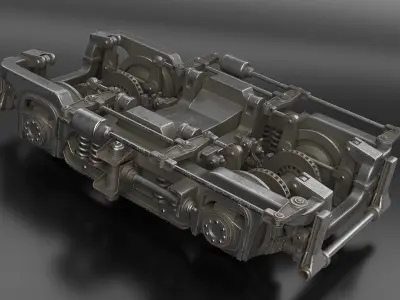  Freight Car Suspension Vehicle Component Grey Old 