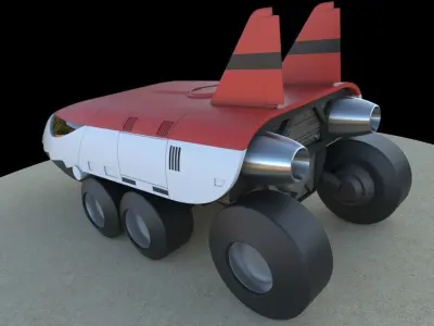 Saber Rider - Fireball Red Racer 3D print model