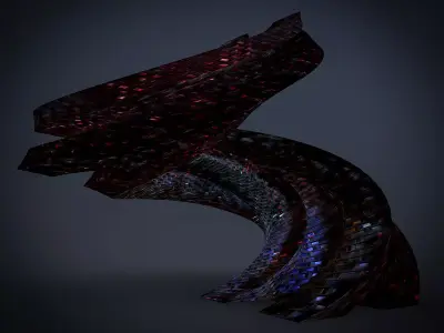 Curved Futuristic Building 3D model