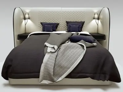 Rochebobois Cherche Midi bed 3D model