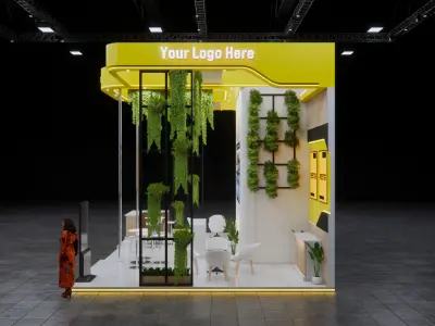 EXHIBITION BOOTH 9X6M I SKETCHUP  3D model