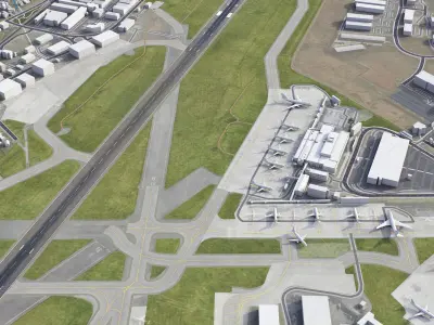 Aberdeen Airport Low-poly 3D model