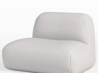 Teddy Couch Hippo Loveseat Boucle Cloud Sofa 3D model