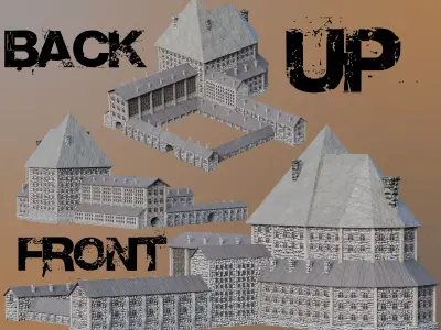  20 Models Medieval House Pack  Low-poly 3D model