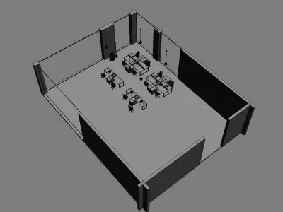 office workstation ws455 a06 3D model
