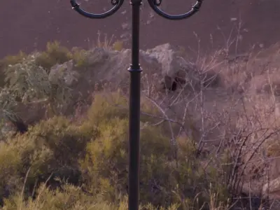 Street light Low-poly 3D model