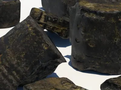 Debris Pack Low-poly 3D model