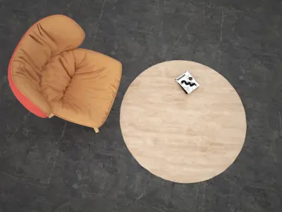 Punk Round Rugs 3D model